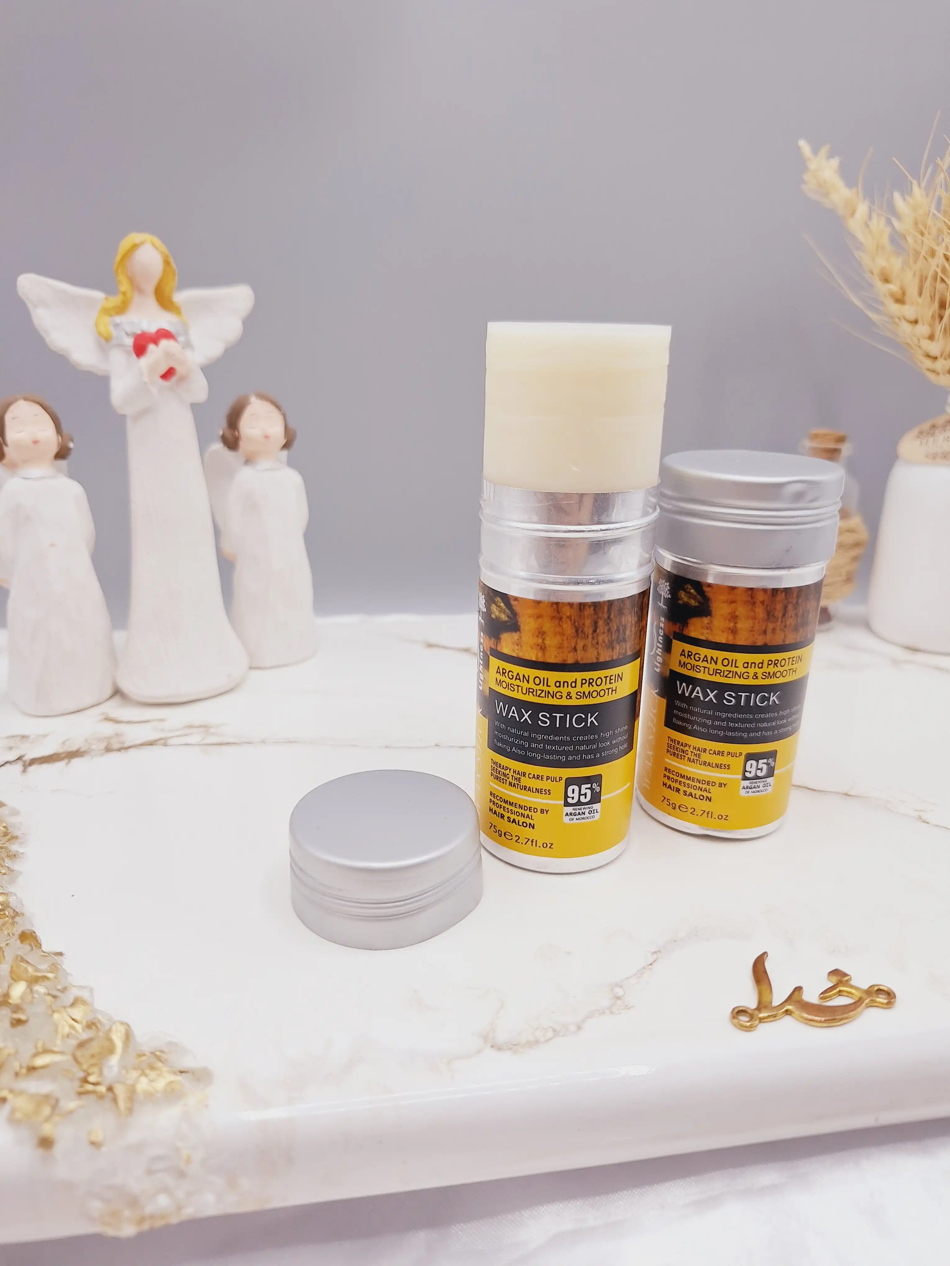 وزگیر مو استیکی لایتنس حاوی روغن آرگان WAX STICK کد 8549