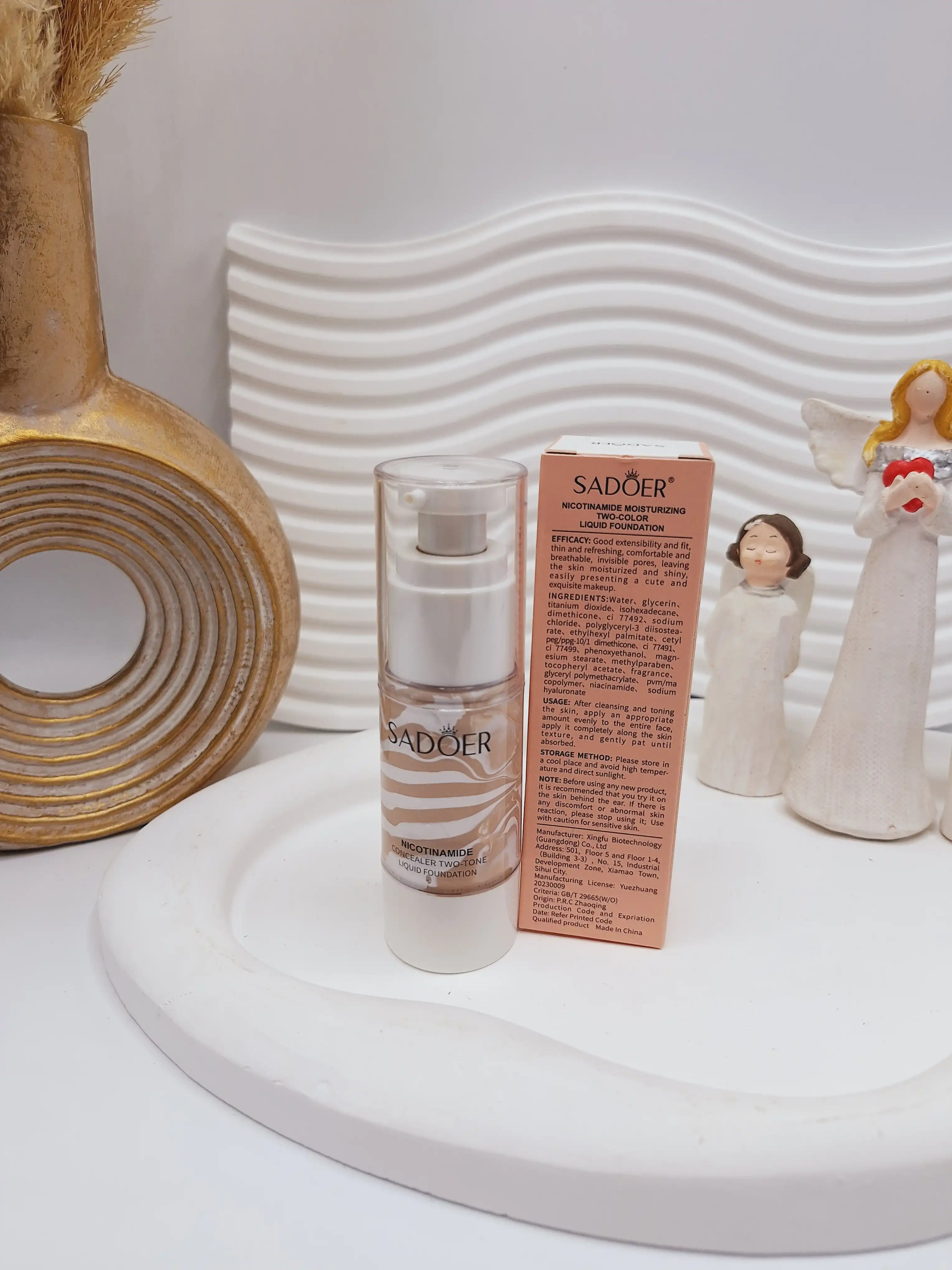 کانسیلر و کرم پودر 2 رنگ برند سادور کد 51704