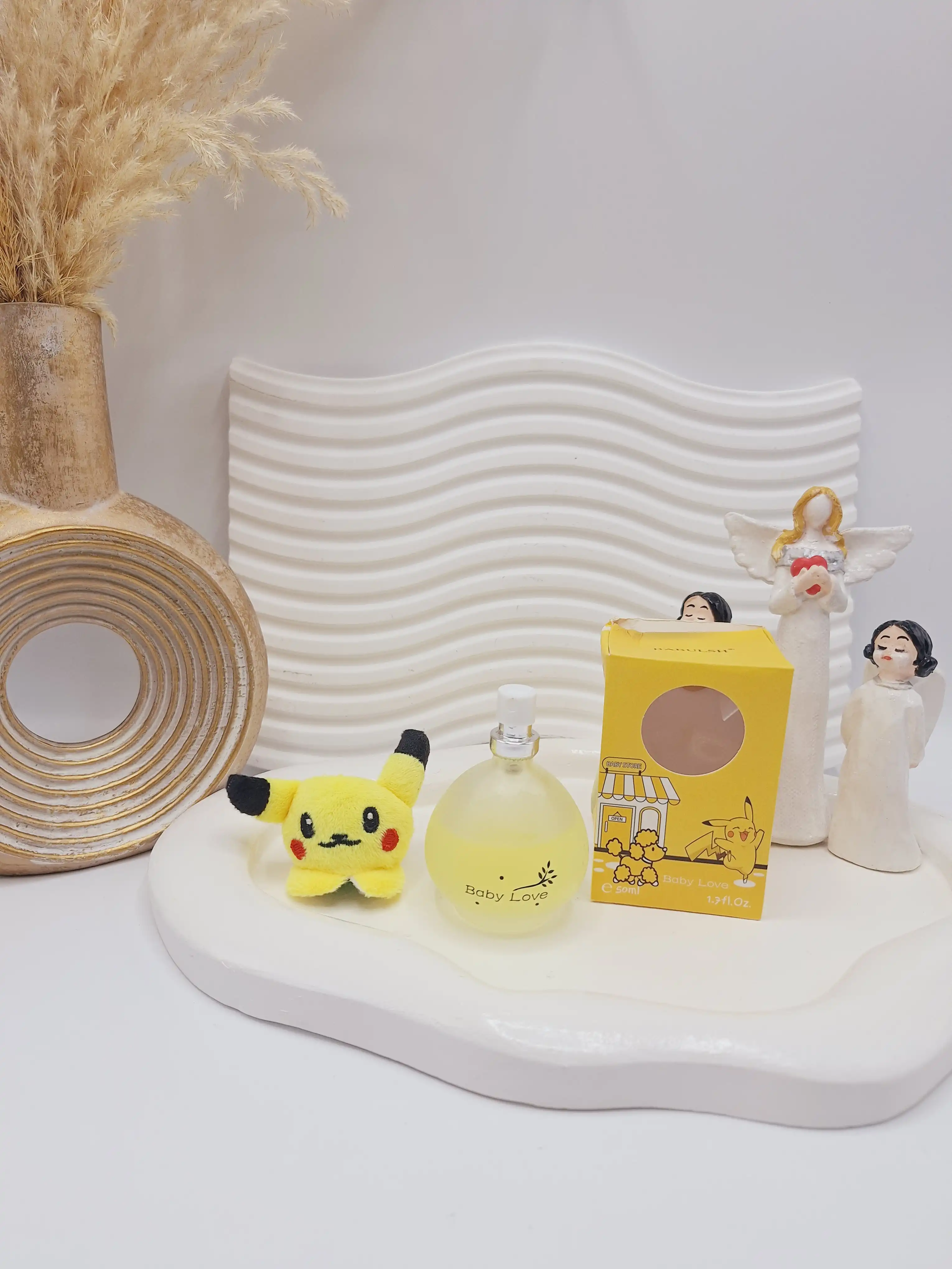 ادکلن عروسکی کودک مدل گوش دار زرد حجم 50 میل کد 240718