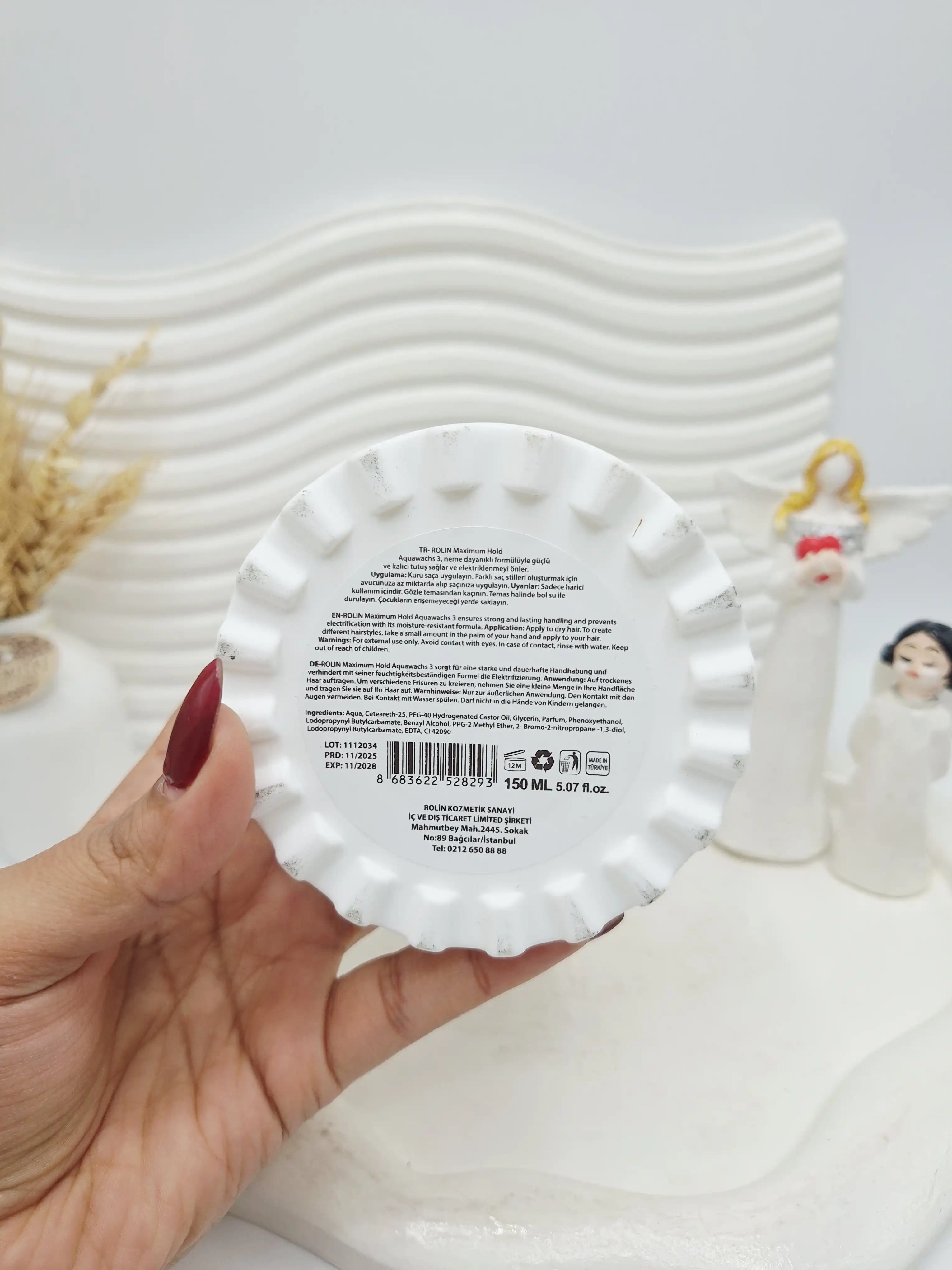 واکس مو حالت دهنده و براق کننده برند ROLIN کد 8293 رنگ سفید